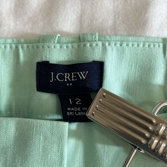 J. Crew Linen-blend wide-leg pleated trouser pant Size 12 - Picture 7 of 14